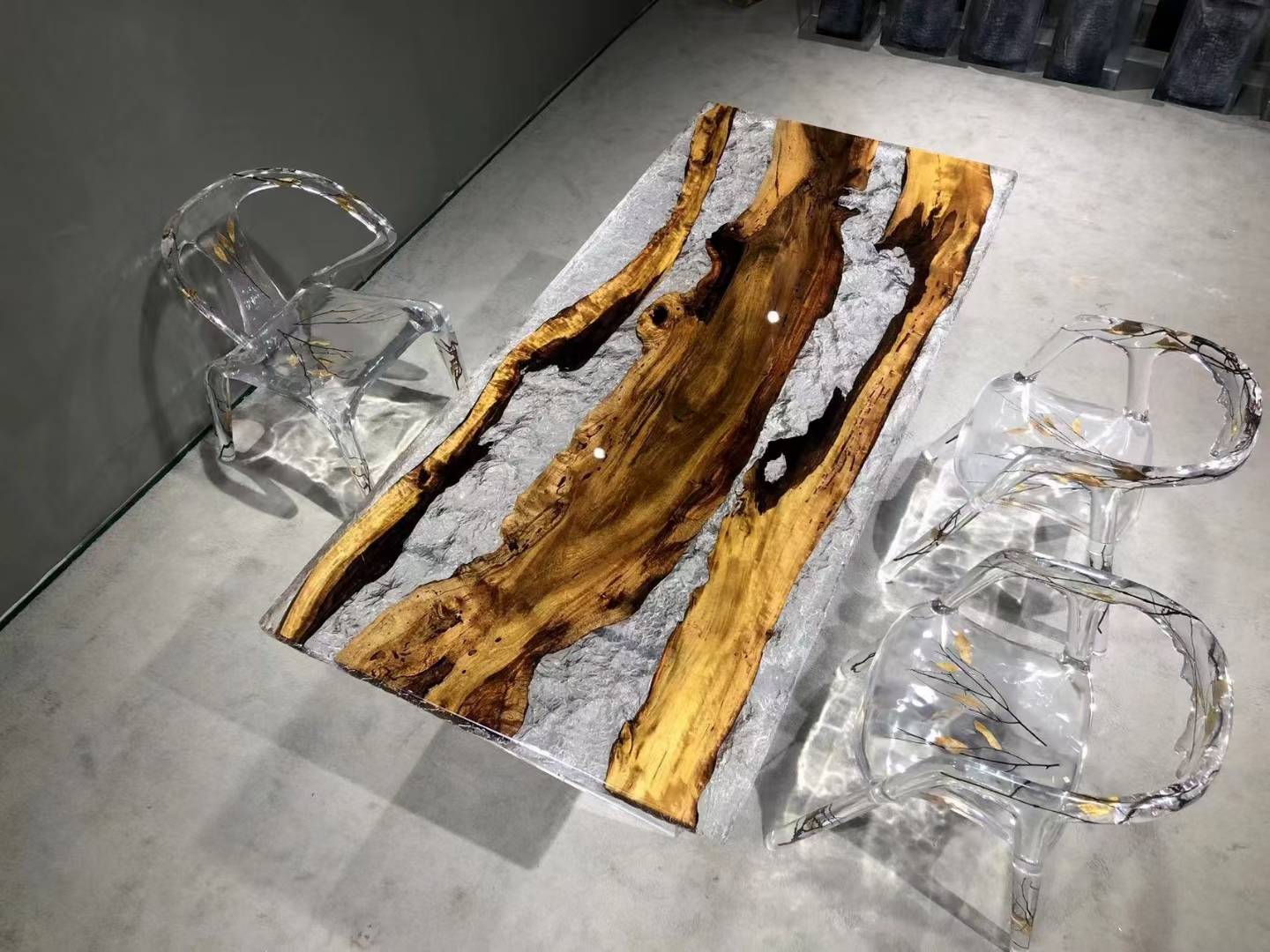 Epoxidharz, Harztisch, Handarbeit, Massivholz