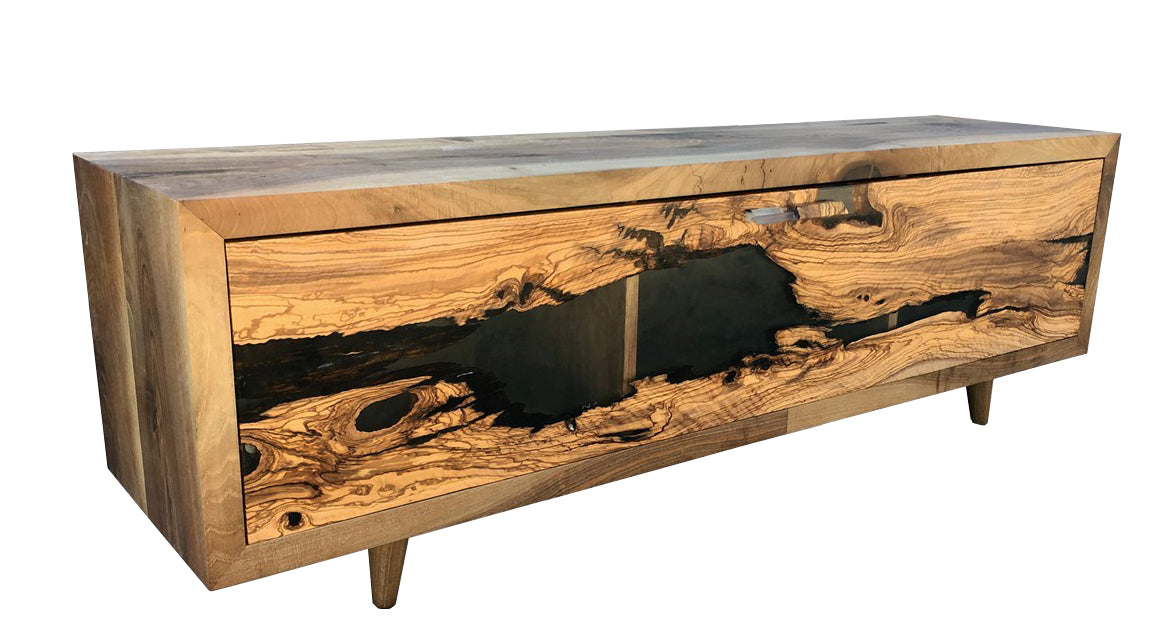 TV Unterschrank Epoxid Harz, Harzschrank