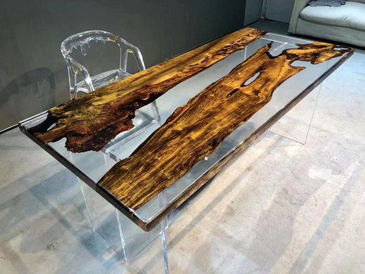 Epoxidharz, Harztisch, Handarbeit, Massivholz