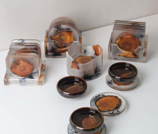 Untersetzer Harz mit Holz