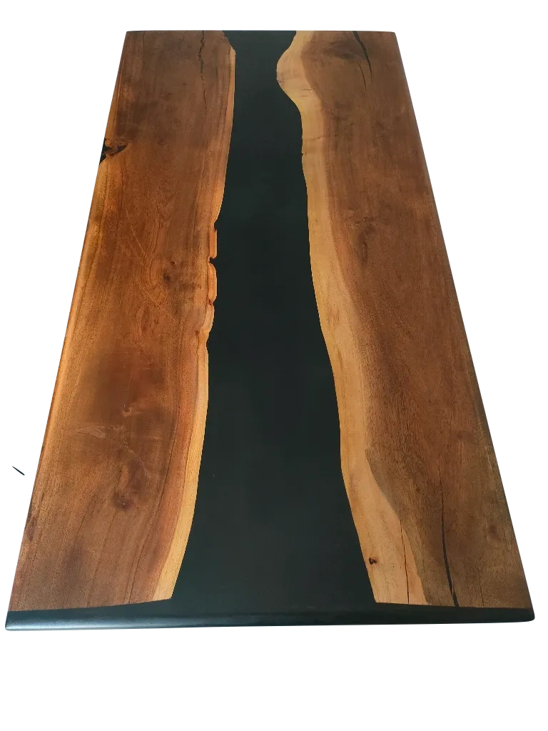 Epoxidharz, Harztisch, höhenverstellbar, Massivholz