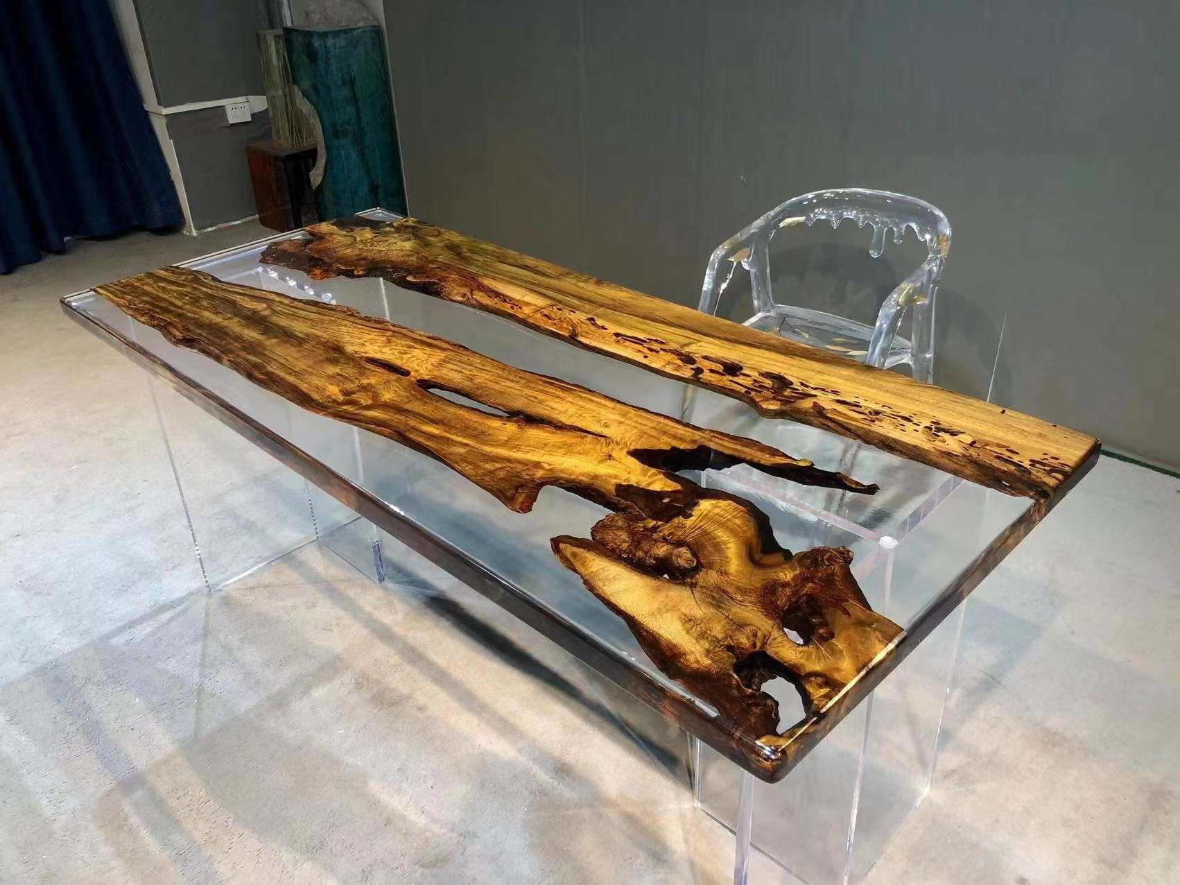 Epoxidharz, Harztisch, Handarbeit, Massivholz